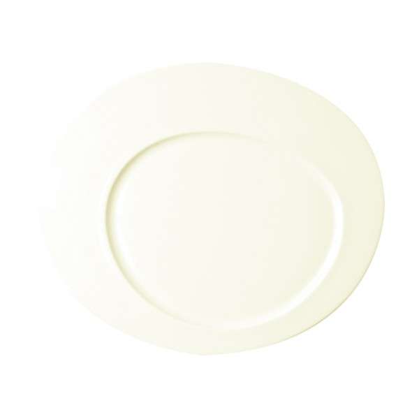 TELLER FLACH OVAL 34CM CAYENNE