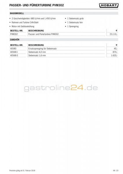 SIEBEINSATZ 4,0 MM für: PVM-302 CN