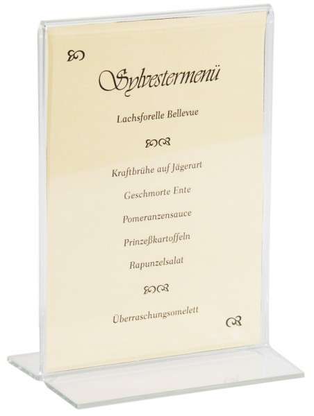 ACRYL KARTENHALTER 30X21CM A4 Breite: 21 cm
