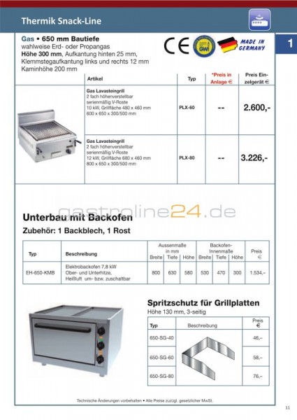 SPRITZSCHUTZ Typ: 650-SG-60