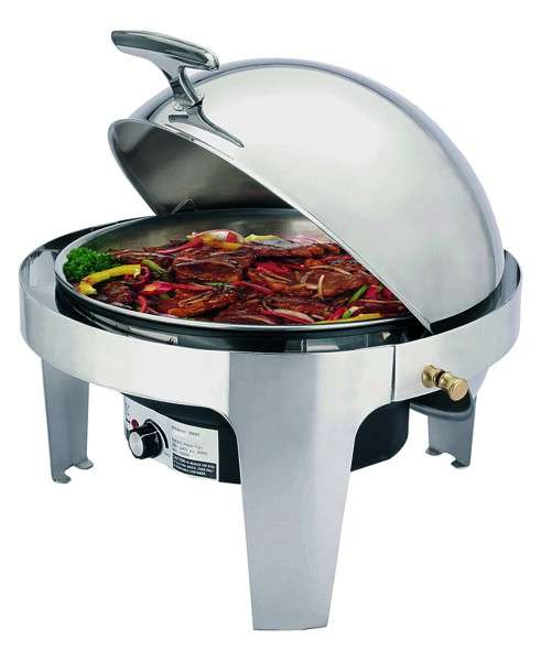 ELEKTRO CHAFING DISH MIT ROLL Top Deckel, 6,8ltr., rund