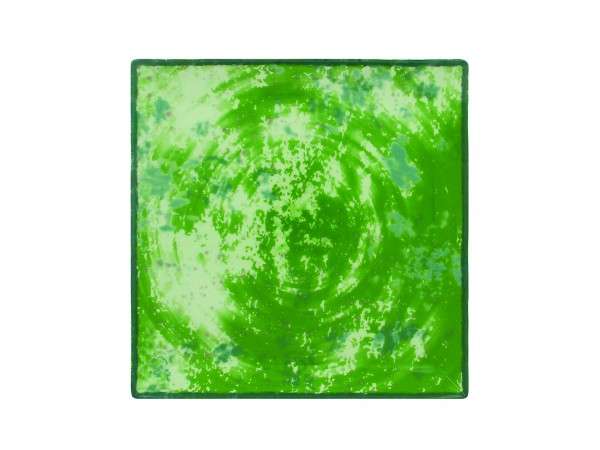 TELLER FLACH QUADRATISCH 27 cm - GREEN