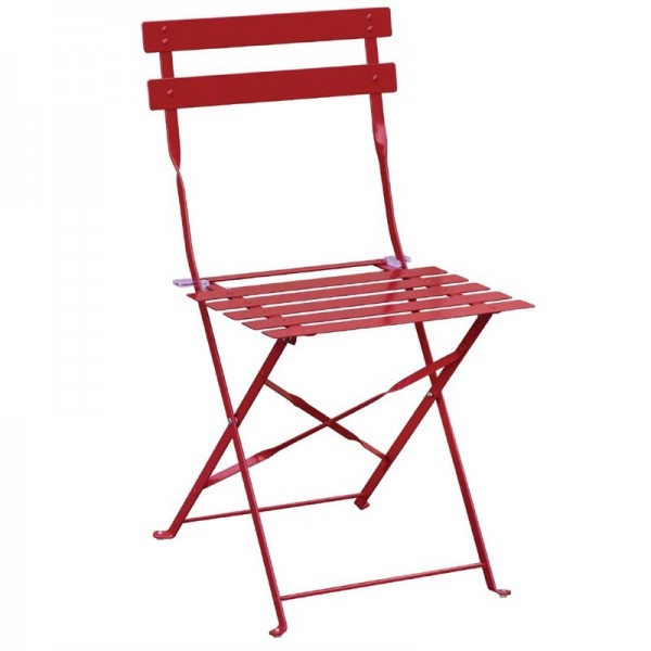 Bolero Klappbare Stahlstühle Rot