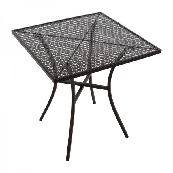 Bolero Viereckiger Bistrotisch in Schlankem Design Stahl Schwarz 70 cm