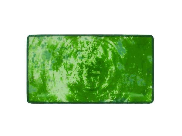 TELLER FLACH RECT. 33 x 18 cm - GREEN