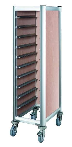TABLETTWAGEN FÜR 10 X GN 1/1 - Alu-Profile, MDF-helle
