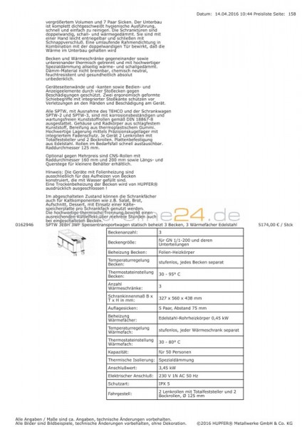 SPEISENTRANSPORTWAGEN Typ: SPTW-3/EBF