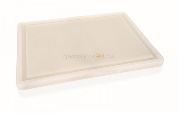 POLYETHYLEN-SCHNEIDBRETT MIT Saftrille, weiß - 50x30x2cm