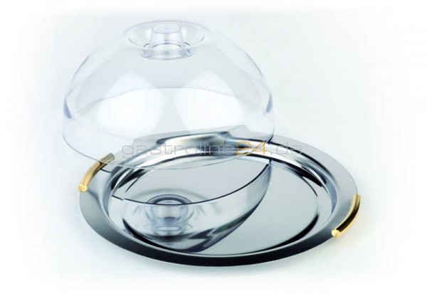 TABLETT MIT HAUBE -FINESSE- ø 22 cm, H: 9,5 cm
