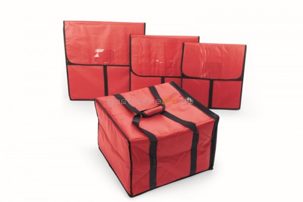 PIZZA-BAG FÜR 2 PIZZEN BIS 45cm, 51x51cm, rot