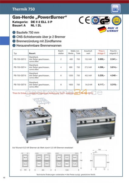 GASHERD Typ: PB-750-GST-4