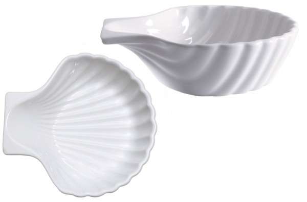 MUSCHELSCHALE KERAMIK, WEIß Volumen: 0,25 l