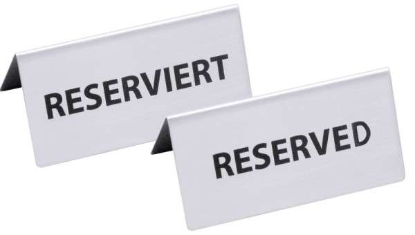 TISCHSCHILD RESERVED Breite: 12 cm