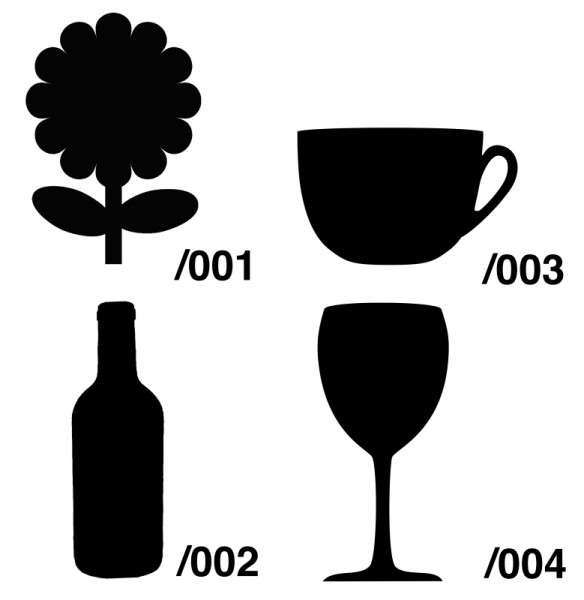 WANDTAFEL MOTIV BLUME Höhe: 43 cm
