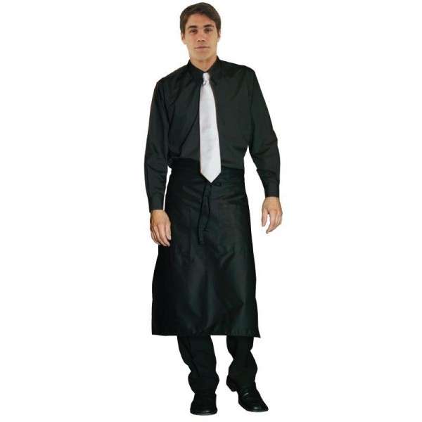 Unisex Herren-Oberhemd Langarm schwarz Größe: XL