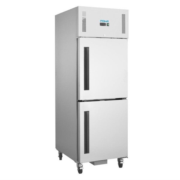 POLAR SERIE G GEFRIERSCHRANK EDELSTAHL MIT 2 TÜREN 600L