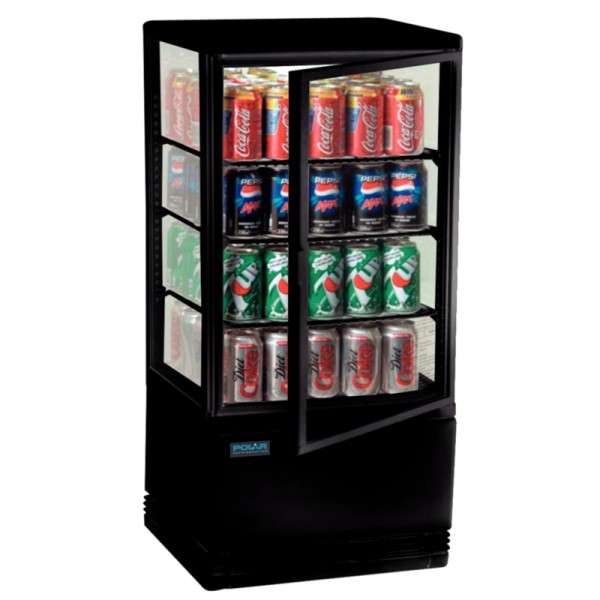 Polar Kühlvitrine schwarz