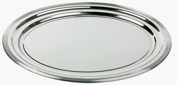 PARTYPLATTE, OVAL -CLASSIC- 46 x 34 cm, Metall