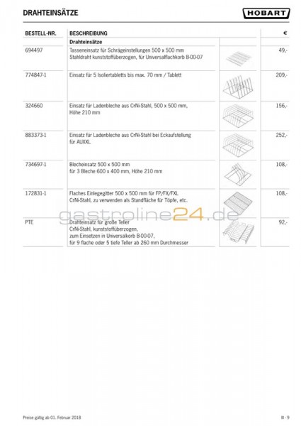 EINSATZ FÜR BLECHE 600X400 MM für: AUXXL bei Eckaufstellung