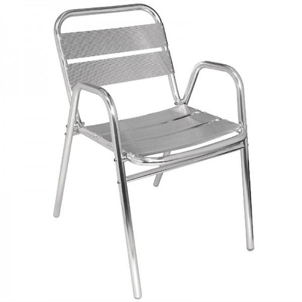 Bolero Stuhl Aluminium mit Armlehnen